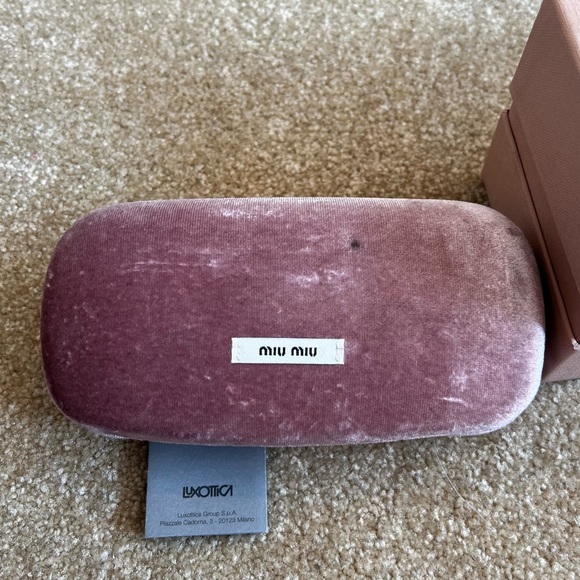 Miu Miu Circle Cat Eye Pink/White/Gold Sunglasses - Picture 7 of 10